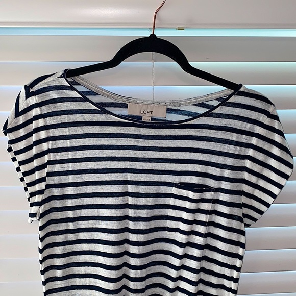 NEVER WORN ANN TAYLOR LINEN T-SHIRT - Picture 1 of 4